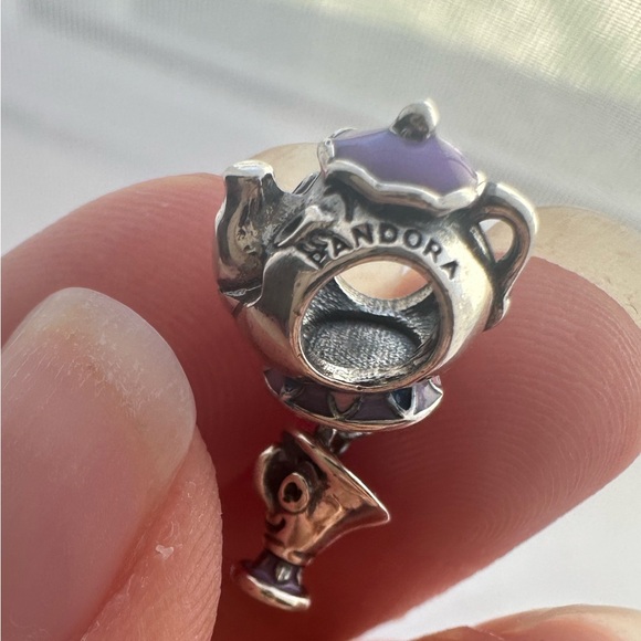 NWOT Pandora x Disney Beauty & the Beast Mr Potts & Chip Dangle Charm 799015C01 - Picture 6 of 10